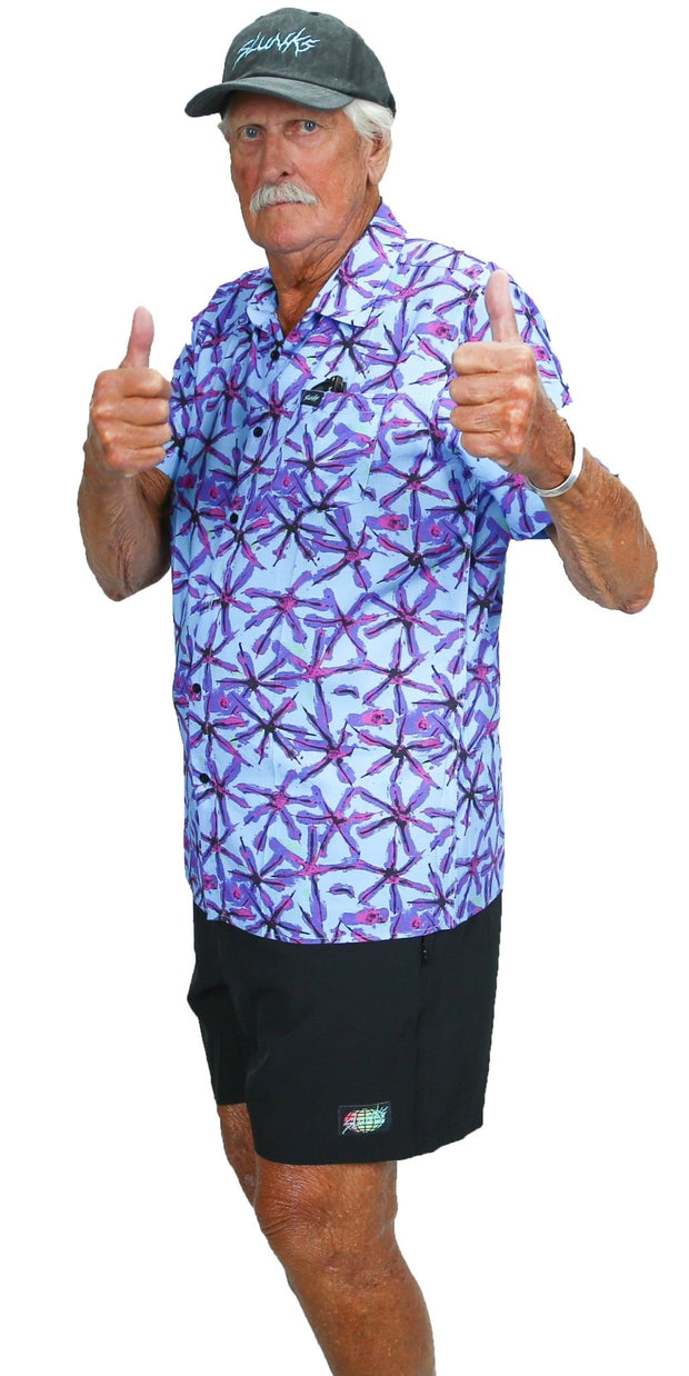 Blue Amoeba Button Down Shirt - SLUNKS